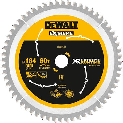 Dewalt-Zubehör | Kreissägeblatt extrem | 184x20x60t - dt99579-qz