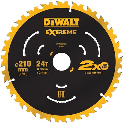 Dewalt Zubehör Kreissägeblatt TCT | 210x30x24t - dt20432-qz