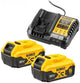 Dewalt-Zubehör DCB1104P2-QW 18-V-Akku-Vorteilsset: 2 x 5,0-Ah-Akkus + XR-Multi-Ladegerät – DCB1104P2-QW