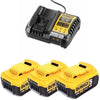 Dewalt-Zubehör dcb1104p3-qw | Vorteilsset für 18-V-Batterien: 3x 5,0-Ah-Batterien + XR-Multi-Ladegerät - DCB1104P3-QW