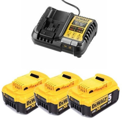 Dewalt-Zubehör dcb1104p3-qw | Vorteilsset für 18-V-Batterien: 3x 5,0-Ah-Batterien + XR-Multi-Ladegerät - DCB1104P3-QW