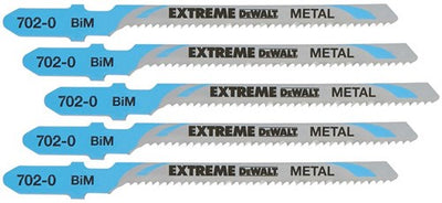 Dewalt Zubehör Stichsägeblatt BIM für Metall und Nichteisenmetalle 1,5 mm–4 mm, Kurvensägen, 76 x 50 x 1,5 mm mm, (t118eof) – dt2054-qz
