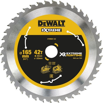 Dewalt Zubehör dt99561 xr Kreissägeblatt 165 x 20 mm 42 Zähne – dt99561-qz