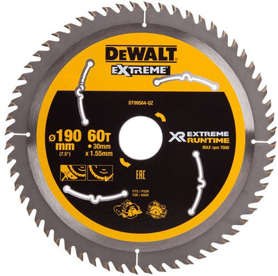 Dewalt Zubehör dt99564-qz XR Kreissägeblatt 190 x 30 mm 60t CSB – dt99564-qz