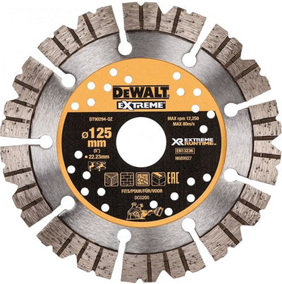 Dewalt Zubehör Extreme Runtime Diamantklinge | segmentiert | ø125 mm 22,2 mm (dcg200) – dt90294-qz