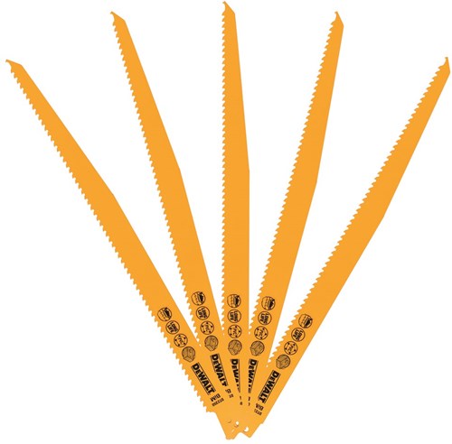 Dewalt Zubehör Säbelsägeblatt Bim 305 x 3,6–5,1 mm Holz mit Nägeln, schnell – dt2350-qz