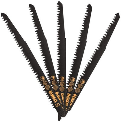 Dewalt Zubehör Säbelsägeblatt HCS 240x4,4-6,0mm schnelles und grobes Sägen, z.B. Beschneiden - dt2352-qz