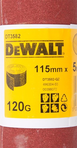 Dewalt Zubehör Schleifpapier, Rolle 5 Meter, 115 mm, K120 – DT3582-QZ