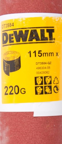 Dewalt Zubehör Schleifpapier, Rolle 5 Meter, 115 mm, K220 – DT3584-QZ