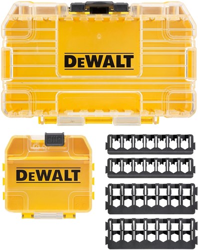 Dewalt Zubehör Tough Case Größe klein leer x1 + Tictac leer x1 + 25 mm 7 Stück Halter x2 + 57 mm 7 Stück Halter x2 – dt70801-qz