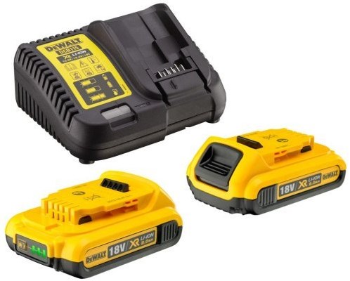 Dewalt DCB115D2 18V Starterset (2x 2,0Ah Akku) DCB183 + Ladegerät DCB115 - DCB115D2-QW