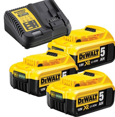 Dewalt DCB115P3 18V Starterset (3x 5,0Ah Akku) DCB184 + Ladegerät DCB115