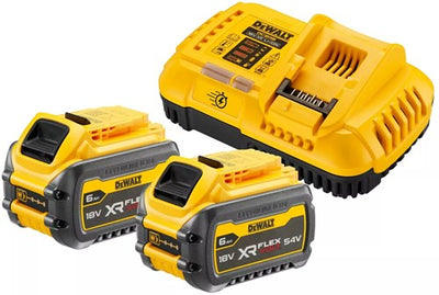Dewalt DCB118T2-QW Starterset – DCB118 Schnellladegerät für 18V- und Flexvolt-Akkus + 2x Akku DCB546 – DCB118T2-QW