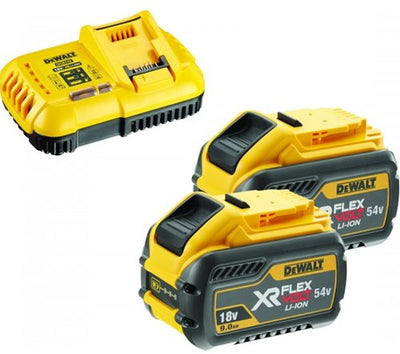 Dewalt DCB118x2-QW Starterset - DCB118 Schnellladegerät für 18V- und Flexvolt-Akkus + 2x Akku DCB547 - DCB118x2-QW