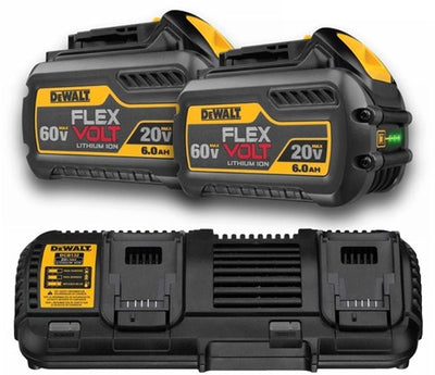 Dewalt DCB132T2-QW Starterset – DCB132 Doppelladegerät für 18V- und Flexvolt-Akkus + 2x Akku DCB546 – DCB132T2-QW