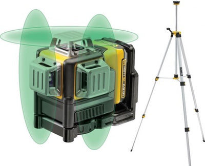 Dewalt dce089d1gtri selbstnivellierender Kreuzlinienlaser 10,8 V – grüner Laser + Stativ