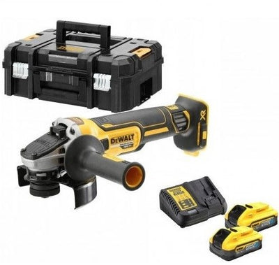 Dewalt dcg405h2t-qw | 18V XR bürstenloser Winkelschleifer | 125mm | mit 2x 5,0 Ah Power-Stack-Akku | im Tstak-Fall dcg405h2t-qw