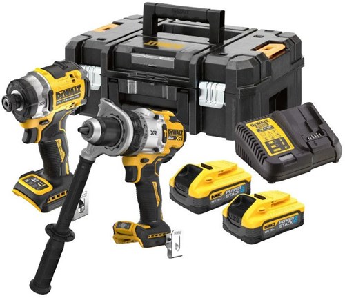 Dewalt dck2200h2t-qw | XR-Batterie-Kombinationsset 18 V DCD1007 + DCF860 in TSTAK (2x 5,0-Ah-Power-Stack-Batterie + Ladegerät) – DCK2200H2T-QW