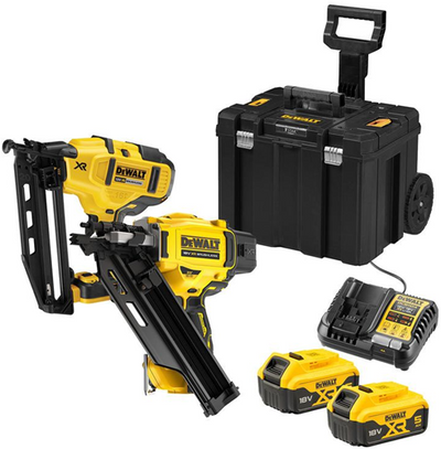 Dewalt DCK246P2T-QW Akku-Finishing-Nagler DCN660 und Konstruktionsnagler DCN930 | 18 V 5,0 Ah im mobilen Aufbewahrungskoffer – dck246p2t-qw