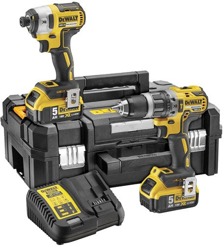 Dewalt dck266p2t Batteriesatz | dcd796 + dcf887 im T-Stak-Gehäuse | 18 V 5,0 Ah Li-Ion – dck266p2t-qw