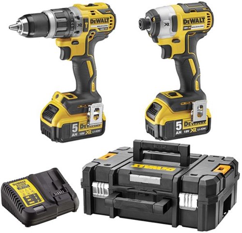 Dewalt dck266p2t Batteriesatz | dcd796 + dcf887 im T-Stak-Gehäuse | 18 V 5,0 Ah Li-Ion – dck266p2t-qw