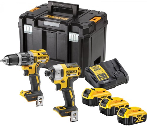 Dewalt dck266p3t Batteriesatz | dcd796 + dcf887 im T-Stak-Gehäuse | 18 V 5,0 Ah Li-Ion + 3. Batterie – dck266p3t-qw