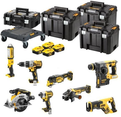 Dewalt dck853p4t-qw | XR-Batterie-Kombi-Set 18 V, 8 Maschinen in Tstak (4 x 5,0 Ah-Batterie + Ladegerät) – dck853p4t-qw