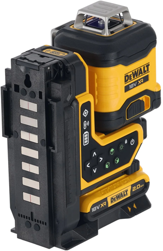 Dewalt dcle34035d1-qw Kreuzlinienlaser | 3x360° | grüner Strahl | + Fernbedienung | 18 Volt | 2,0 Ah Li-Ion + Ladegerät – dcle34035d1-qw