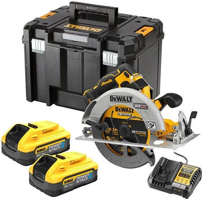 Dewalt dcs573h2t-qw – Akku-Kreissäge | 18v xr bürstenlos fv adv | 190mm | c2x 5,0 Ah Power-Stack-Batterie | im Tstak-Fall dcs573h2t-qw
