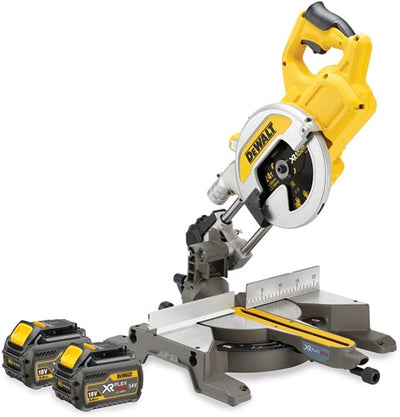 Dewalt dcs777t2-qw | XR FlexVolt Akku-Kapp- und Gehrungssäge 54 V 216 mm im Karton (2 x 6,0 Ah Akku + DCB118 Schnellladegerät) – DCS777T2-QW