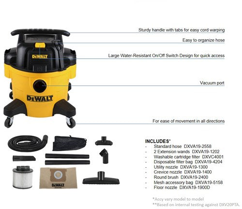Dewalt dxv20pta – 20l Nass-Trockensauger | Nass- und Trockensauger | mit pta - dxv20pta