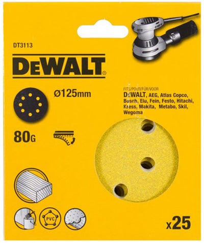 Dewalt-Schleifscheibe, ø125 mm (D26453), K80 – DT3113-QZ – DT3113-QZ