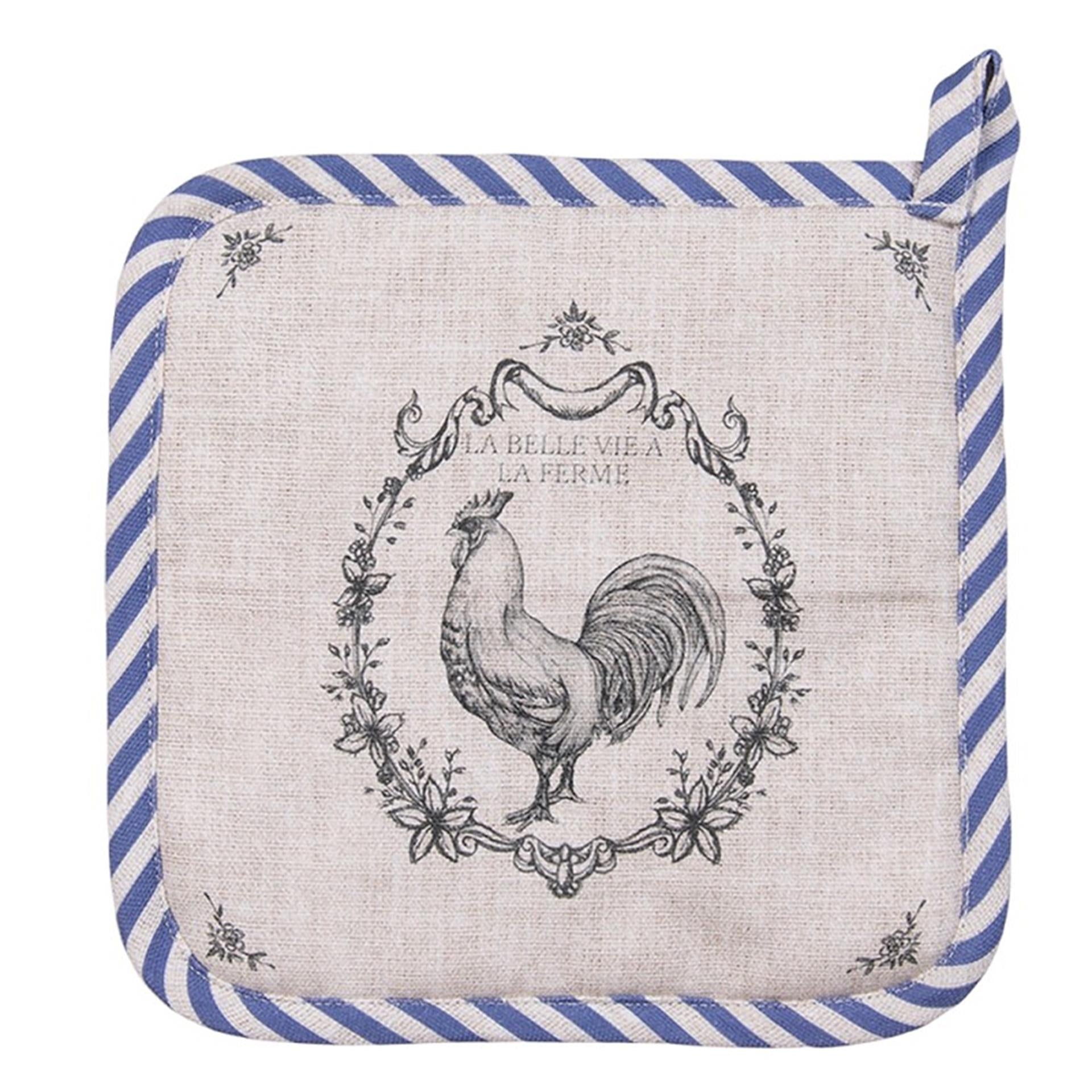 Clayre Eef Topflappen Hahn 20x20cm