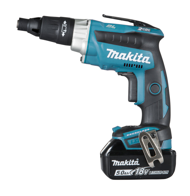 Makita dfs251rtj 18-V-Schraubendreher, 5,0-Ah-Akku (2 Stück), Schnellladegerät, Mbox