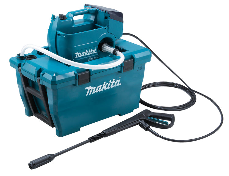 Makita dhw080pt2 | lxt | 2x18V | Hochdruckreiniger | 80bar | 2 x 5,0 Ah Akku + Duo-Schnellladegerät | im Koffer