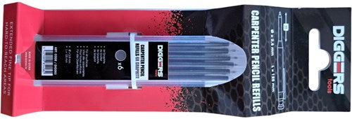 Diggers 6 Graphitminen für Markierungsstifte, Einzelhandel – dig037
