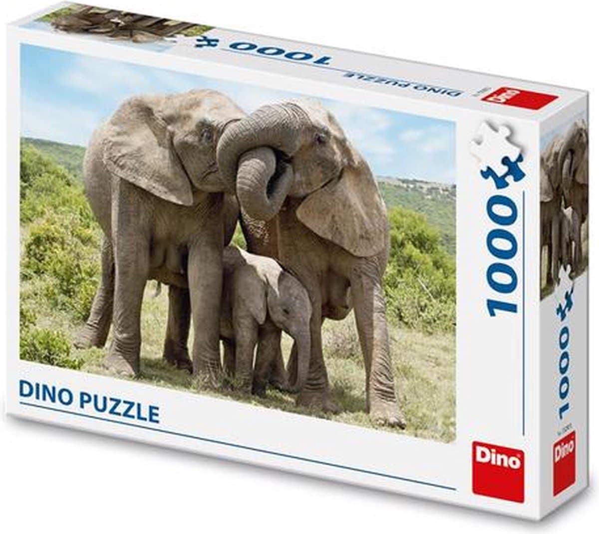 Dinotoys Dino -Puzzle - Familien -Elefanten - 1000 Stücke