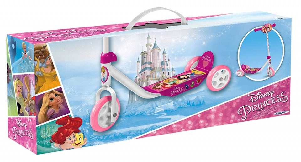 Prinzessin 3-Rad-Kindstep Girls Freewheel White Pink