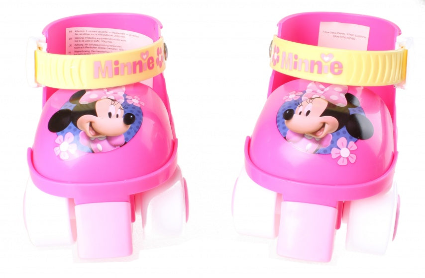 Minnie Mouse Roller Skates Girls Pink Weiß Größe 23-27
