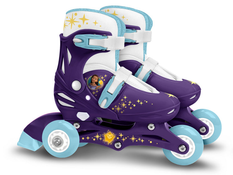 Disney Wish 2 in 1 Tri Inline Skates Halbboot Lila Größe 27-30