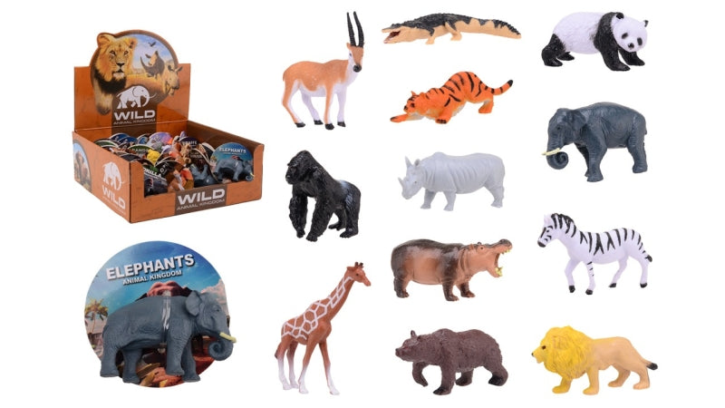Johntoy Display Tierwelt Wildtiere, 12 sortiert