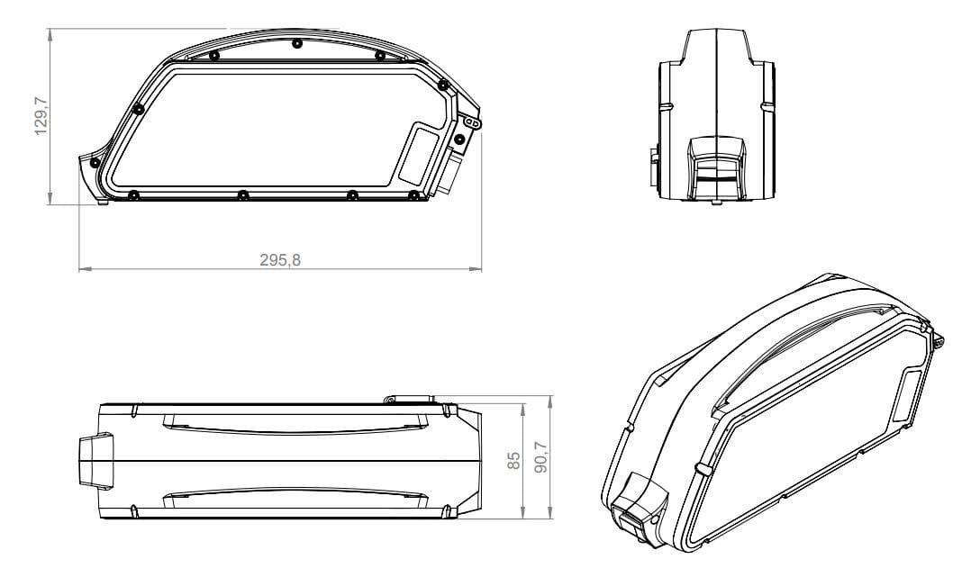 E-Bike Vision Bicycle Batterie 612WH Rahmen E-Bike Vision