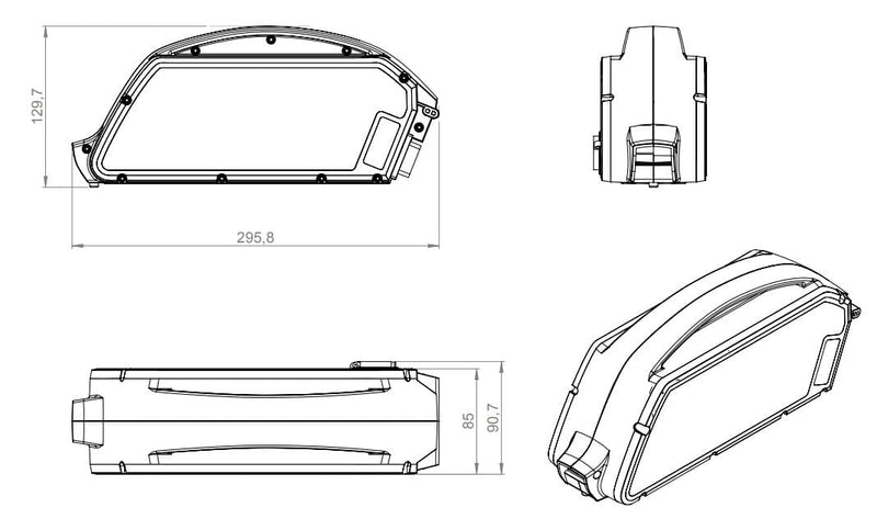 E-Bike Vision Bicycle Batterie 612WH Rahmen E-Bike Vision