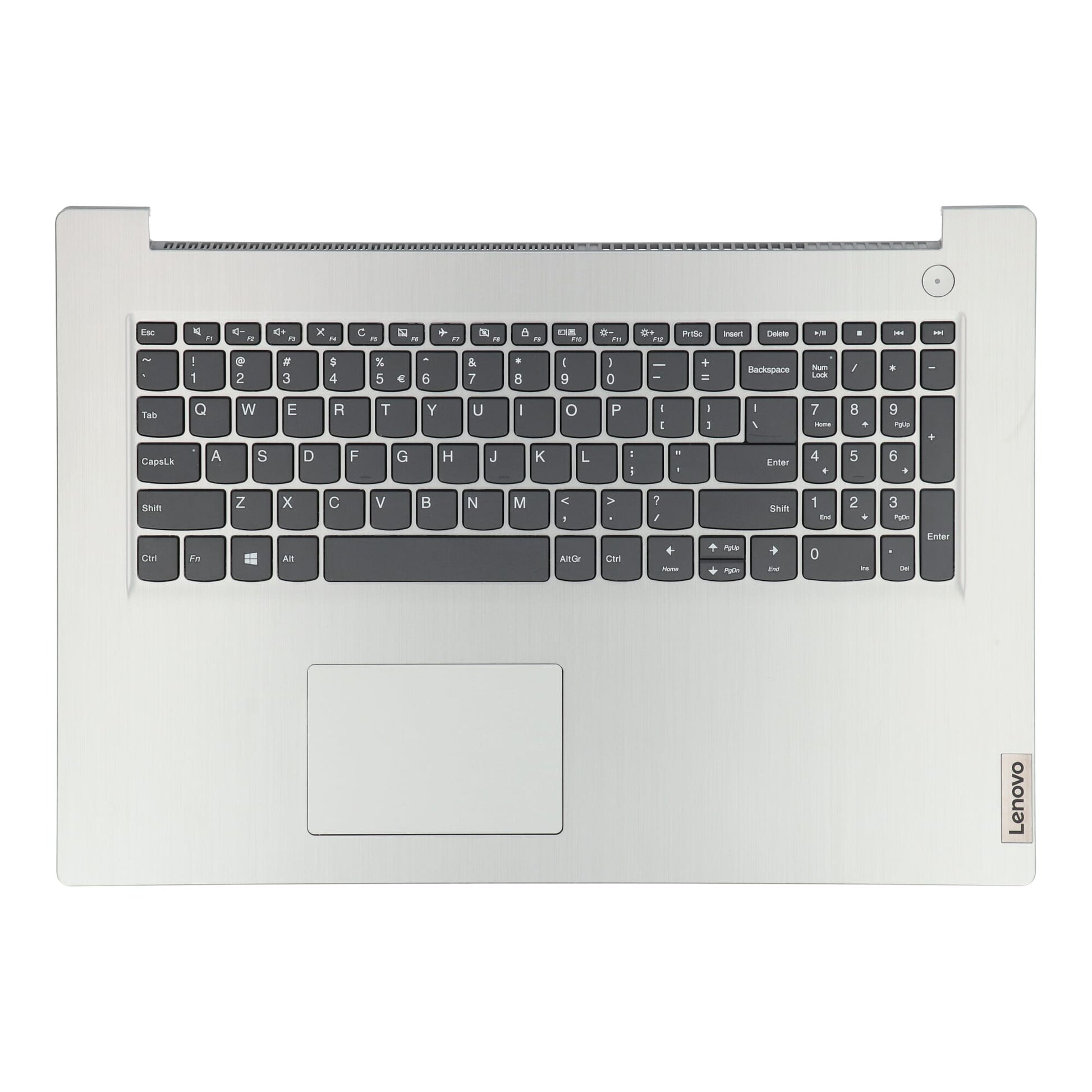 Lenovo Laptop -Tastatur QWERTY Us + Top Cover grau