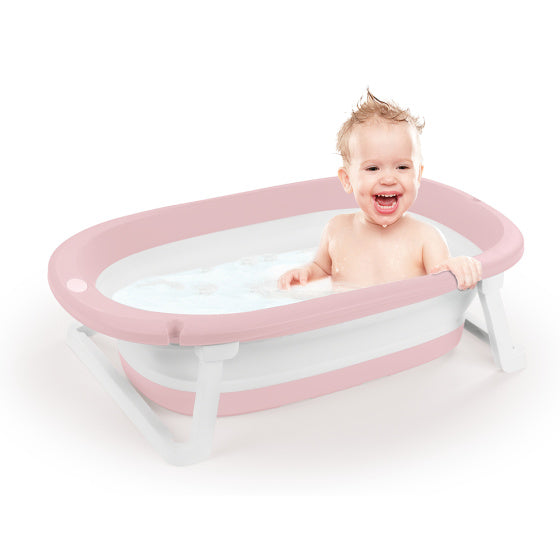 Dolu faltbares Babybad rosa weiß