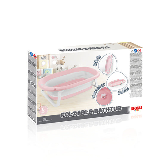 Dolu faltbares Babybad rosa weiß