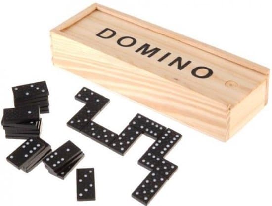 Engelhart Domino 28 Steine ​​in Holzkiste