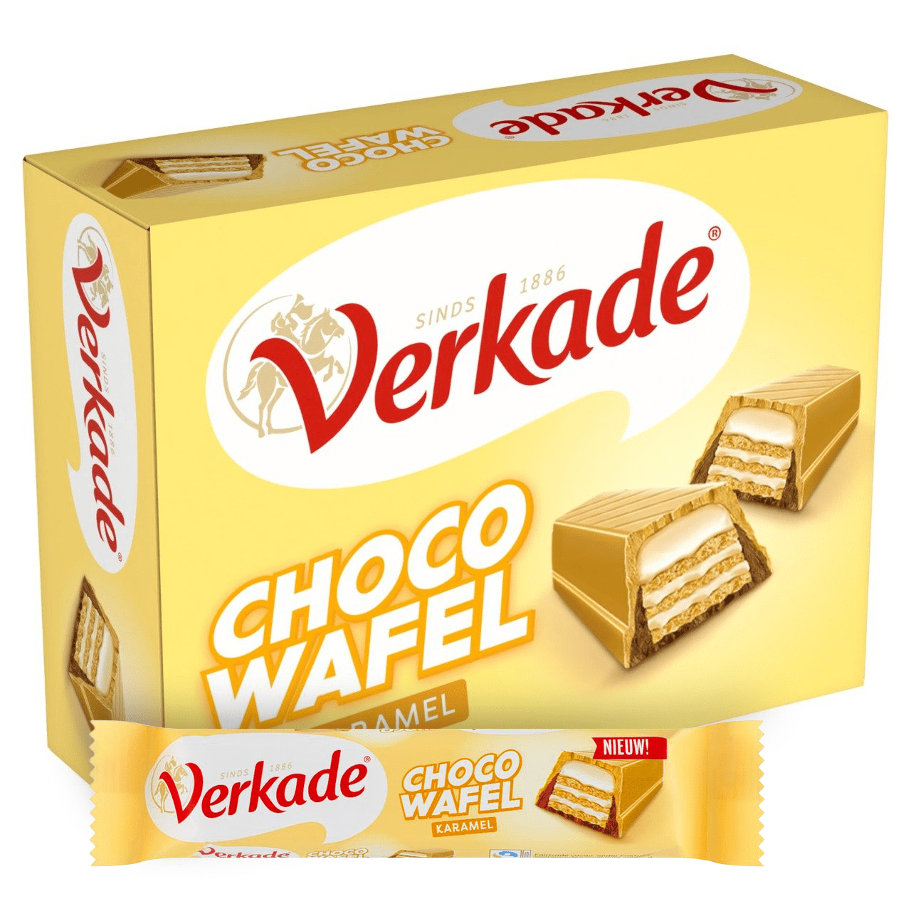 Verkade Schokoladenwaffel Karamell (24x 39,5g)