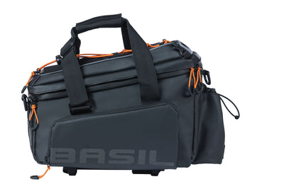 Basilikum Miles XL Gepäckverhaltensbeutel wasserdichte schwarze Beutel für Elektrofahrrad 36L Mikes System