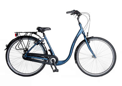 Aldo 28 Zoll Low Entry Bicycle Comfort Alu 7V Vrijloop Blauw